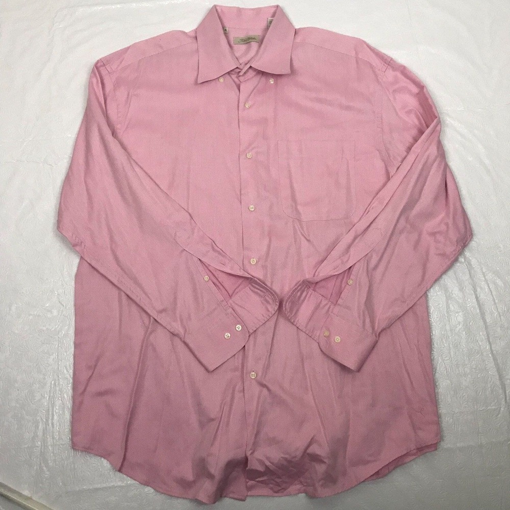 Peter Millar Men' size XL Pink Long Sleeve Button Down Shirt